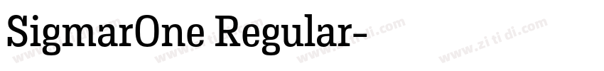 SigmarOne Regular字体转换